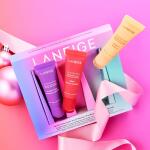 LANEIGE Lip Glowy Balm with Shea Butter, Hydrate, Glossy, Lightweight, Moisturize & Tint, On the Glow Balm Trio