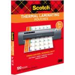 Scotch Thermal Laminating Pouches 100 Count, 8.9 x 11.4 Inches (Letter Size)