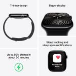 Apple Watch Series 10 Jet Black Aluminium Case with Black Sport Band