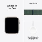 Apple Watch SE (2nd Gen) [GPS 40mm] Smartwatch Starlight AluminiumCase with LakeGreen Sport Loop