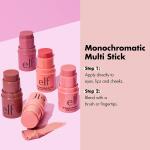 e.l.f. Monochromatic Multi Stick, Bronzed Cherry, 0.17 Oz (5g), Luxuriously Creamy & Blendable Color, For Eyes, Lips & Cheeks