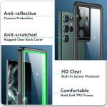 SPIDERCASE Designed for Samsung Galaxy S22 Ultra, S22 Ultra 5G 6.8''​ Case 2022, Green/Clear