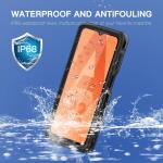 Ezanmull Samsung Galaxy A32 5G Waterproof Case, Clear/Black