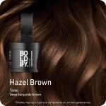 BOLDIFY Hairline Powder (Hazel Brown): Root touch-up and instant gray coverage. 48-hour stain-proof color for women and men; an alternative to hair fibers and toppers.