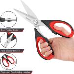 iBayam Kitchen Scissors, Heavy Duty AllPurpose Meat and Poultry Shears, 2 Pack (Black Red, Black Gray)