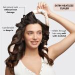 Kitsch Satin Heatless Curling Set (Sunset): Overnight heatless curlers for beautiful curls. Soft rollers for no-heat curls while you sleep.