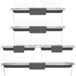 Rubbermaid Brilliance BPA-Free Food Storage Containers with Lids 10 Liters