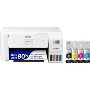 Epson EcoTank ET-2800 Wireless Color All-in-One Cartridge-Free Supertank Printer - White, Medium