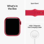 Apple Watch Series 8 Smart Watch 41mm with RED Aluminum Case with RED Sport Band - M/L