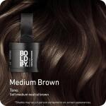 BOLDIFY Hairline Powder (Medium Brown): Root touch-up and instant gray coverage. 48-hour stain-proof color for women and men; an alternative to hair fibers and toppers.