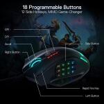 Redragon M908 Impact RGB LED MMO Gaming Mouse with 12 Side Buttons