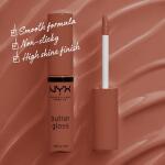 NYX PROFESSIONAL MAKEUP Butter Gloss, Bit Of Honey (Peach Nude), Non Sticky Lip Gloss