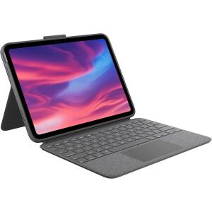 Logitech Combo Touch Detachable 10th Gen iPad Keyboard Case with Large Precision Trackpad - Oxford Gray