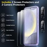 SPIDERCASE Heavy Duty Shockproof Phone Case for Galaxy S24 Plus 2024, Light Purple