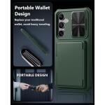 ATATOO for Samsung Galaxy S24+ Plus Case with Card Holder 6.7"​ , Green