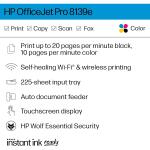 HP OfficeJet Pro 8139e Wireless All-in-One Color Inkjet Printer