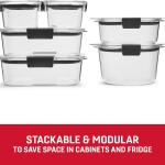 Rubbermaid Brilliance 12 Piece Round and Rectangular Leak-Proof Food Storage Containers