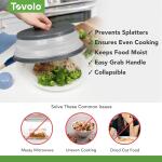 Tovolo Microwave Splatter Cover for Food, Medium (Charcoal)