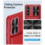 BXYJY for Samsung Galaxy S24 Wallet Case, Built-in Card Holder 2024, Red