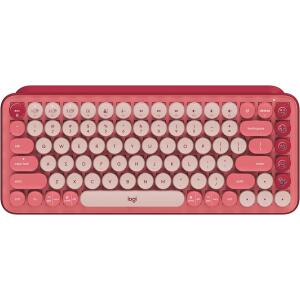 Logitech POP Mechanical Wireless Keyboard with Customizable Emoji Keys - Heartbreaker Rose