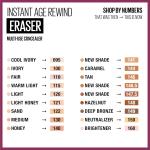 Maybelline Instant Age Rewind Eraser Dark Circles Treatment Multi Use Concealer (Packaging May Vary), 121, 1 Count