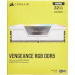 CORSAIR VENGEANCE RGB DDR5 RAM 32GB (2x16GB) Desktop Computer Memory - White