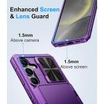 BXYJY for Samsung Galaxy S24 Wallet Case, Built-in Card Holder 2024, Purple