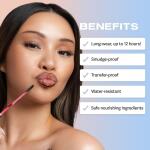 Sacheu Lip Liner Stay N, For All Skin Types, Deep Bundle, Peel Off Lip Liner Tattoo, Peel Off Lip Stain, Long Lasting Lip Stain Peel Off, Infused with Hyaluronic Acid & Vitamin E