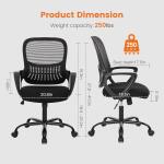 Sweetcrispy Mesh Black Ergonomic Office Chair