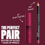 NYX PROFESSIONAL MAKEUP Butter Gloss, Devil's Food Cake (Deep Plum), Non Sticky Lip Gloss