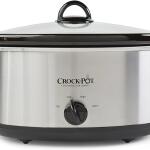 Crock Pot 7 Quart Oval Manual Slow Cooker, Stainless Steel (SCV700SBR) Versatile Cookware for Large Families or Entertaining.