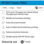 HP ENVY Inspire 7955e Wireless Color Inkjet Printer - White