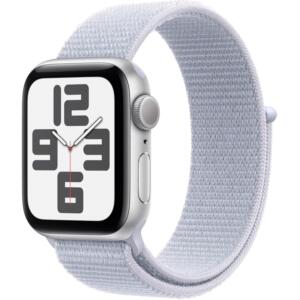 Apple Watch SE (2nd Gen) 40mm - Silver Aluminium Case with Blue Cloud Sport Loop