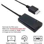 HDMI Cable for PlayStation 2 & PlayStation 1 Console to HDMI Adapter with True RGB Signal Output