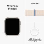 Apple Watch Series 9 [GPS 45mm] Smartwatch with Starlight Aluminum Case with Starlight Sport Loop One Size