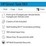 HP Smart Tank 5101 Wireless All-in-One Ink Tank Printer - White