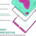 Ambison Case for iPad 9th/8th/7th Generation 10.2 inch with Glass Screen Protector and Rugged Shockproof Protective Cover for Kids (Mint)