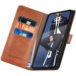 SUANPOT for Samsung Galaxy S22 with RFID Blocking Leather Wallet case - Light Brown