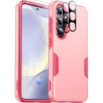 SPIDERCASE Heavy Duty Shockproof Phone Case for Galaxy S24 Plus 2024, Pink