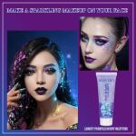 MEICOLY Light Purple Body Glitter (50ml): Chameleon purple mermaid glitter for Halloween and festivals. Sequins face paint and chunky hair glitter, ideal for sparkling makeup for women.