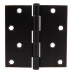 Everbilt Door Hinge 4 in. Square Radius Oil-Rubbed Bronze Squeak-Free