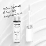 NYX PROFESSIONAL MAKEUP Butter Gloss, Sugar Glass (Clear), Non Sticky Lip Gloss