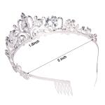 Didder Silver Crystal Tiara Crown Headband Princess Elegant Crown with combs for Women, Girls, Bridal, Wedding, Prom, Birthday Party