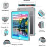 Transy Waterproof iPad 9th /8th/7th Generation Case Built-in Screen Protector Full Body Shockproof Protection Case with Strap (Blue)