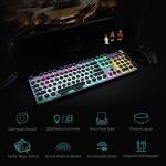 AULA F2088 Typewriter Style Mechanical Gaming Keyboard Blue Switches