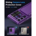 Vihibii Wallet Phone Case for Samsung Galaxy S23 Ultra 5G 6.8" 2023, Dark Purple