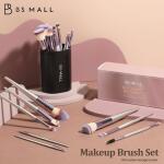 BS-MALL Makeup Brush Premium Synthetic Foundation Powder Concealers Eye shadows Blush Makeup Brushes with black case, Set 18 Pcs