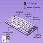 Logitech POP Mechanical Wireless Keyboard with Customizable Emoji Keys - Cosmos