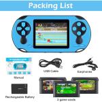 16 Bit Handheld Game for Kids Adults, 3.0'' Large Screen Preloaded 230 HD Classic Retro Video Games with USB