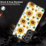 LETO Galaxy S22 Case,Luxury Flip Folio Leather Wallet Case Cover 6.1" Nice Sunflowers